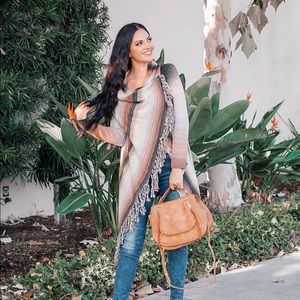 Poncho style sweater